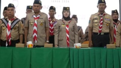 Ketua Kwartir Cabang Kotabaru Hj. Fatma Idiana Buka Secara Resmi KMD dan KML