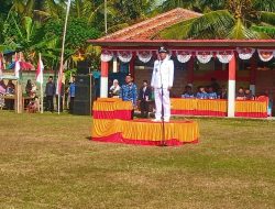 Upacara Pengibaran Bendera Merah Putih Kemerdekaan Republik Indonesia Yang Ke 79 Di Lapangan Desa Tambakerja
