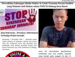 Gabungan Media Online Dan Cetak Ternama Kecam Keras Persekusi Terhadap Jurnalis Di Subang