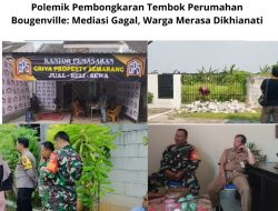 Polemik Pembongkaran Tembok Perumahan Bougenville: Mediasi Gagal, Warga Merasa Dikhianati