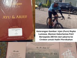 Mantan Kakorlantas Polri Irjen (Purn) Royke Lumowa Bersepeda 200 Km dari Jakarta ke Cirebon untuk Hadiri Pernikahan