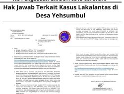Hak Jawab Terkait Kasus Lakalantas di Desa Yehsumbul