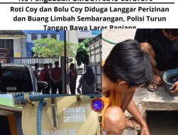 Roti Coy dan Bolu Coy Diduga Langgar Perizinan dan Buang Limbah Sembarangan, Polisi Turun Tangan Bawa Laras Panjang