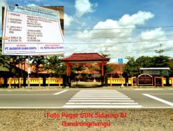 Dibalik Megahnya Pagar SDN Sidaurip 01 Gandrungmangu, Diduga Ada Orang yang Dirugikan