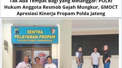 Tak Ada Tempat Bagi yang Melanggar: POLRI Hukum Anggota Resmob Gajah Mungkur, GMOCT Apresiasi Kinerja Propam Polda Jateng