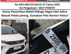 Kasus Penarikan Mobil Diduga Ilegal oleh Adira Masuk Polda Jateng, Gunakan Plat Nomor Palsu?