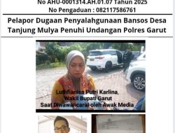 Pelapor Dugaan Penyalahgunaan Bansos Desa Tanjung Mulya Penuhi Undangan Polres Garut