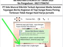 Sido Muncul Dikritik Terkait Apresiasi Media Setelah Tayangan Berita Kegiatan di Tepi Sungai Rawa Pening, Terkesan Tidak Hargai Hasil Karya Jurnalis
