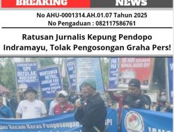 Ratusan Jurnalis Kepung Pendopo Indramayu, Tolak Pengosongan Graha Pers!