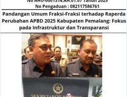 Pandangan Umum Fraksi-Fraksi terhadap Raperda Perubahan APBD 2025 Kabupaten Pemalang: Fokus pada Infrastruktur dan Transparansi