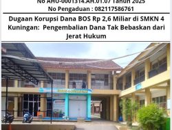 Dugaan Korupsi Dana BOS Rp 2,6 Miliar di SMKN 4 Kuningan: Pengembalian Dana Tak Bebaskan dari Jerat Hukum