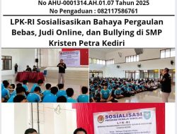 LPK-RI Sosialisasikan Bahaya Pergaulan Bebas, Judi Online, dan Bullying di SMP Kristen Petra Kediri