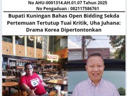 Bupati Kuningan Bahas Open Bidding Sekda Pertemuan Tertutup Tuai Kritik, Uha Juhana: Drama Korea Dipertontonkan