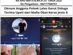 Oknum Anggota Polsek Leles Garut Diduga Terima Upeti dari Mafia Obat Keras Jenis G
