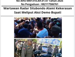 Wartawan Radar Situbondo Alami Kekerasan Saat Meliput Aksi Demo Bupati