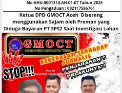 Ketua DPD GMOCT Aceh Diserang menggunakan Sajam oleh Preman yang Diduga Bayaran PT SPS2 Saat Investigasi Lahan