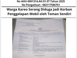 Warga Kareo Serang Diduga Jadi Korban Penggelapan Mobil oleh Teman Sendiri