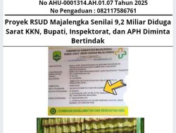 Proyek RSUD Majalengka Senilai 9,2 Miliar Diduga Sarat KKN, Bupati, Inspektorat, dan APH Diminta Bertindak