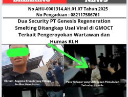 Dua Security PT Genesis Regeneration Smelting Ditangkap Usai Viral di GMOCT Terkait Pengeroyokan Wartawan dan Humas KLH