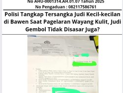 Polisi Tangkap Tersangka Judi Kecil-kecilan di Bawen Saat Pagelaran Wayang Kulit, Judi Gembol Tidak Disasar Juga?