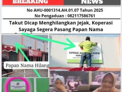 Takut Dicap Menghilangkan Jejak, Koperasi Sayaga Segera Pasang Papan Nama