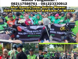 Aksi Damai Tebar Sejuta Mawar: Ojek Online Sebarkan Kebaikan di Monas