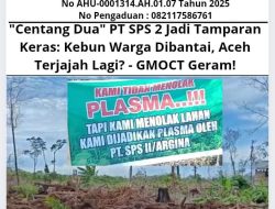 “Centang Dua” PT SPS 2 Jadi Tamparan Keras: Kebun Warga Dibantai, Aceh Terjajah Lagi? – GMOCT Geram!