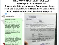Diduga Ada Kejanggalan dalam Penanganan Kasus Pembacokan Wartawan di Nagan Raya, Bripka Mirza Kanit Reskrim Polsek Darul Makmur Bungkam