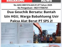 Dua Geuchik Bersatu: Bantah Izin HGU, Warga Babahlueng Usir Paksa Alat Berat PT SPS 2!
