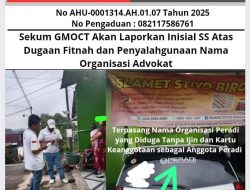 Sekum GMOCT Akan Laporkan Inisial SS Atas Dugaan Fitnah dan Penyalahgunaan Nama Organisasi Advokat