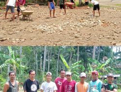 Gotong Royong Wujudkan Sarana Olahraga, Pembangunan Lapangan Voli di Patimuan Butuh Uluran Tangan