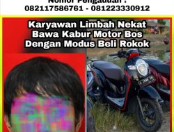 Karyawan Limbah Nekat Bawa Kabur Motor Bos Dengan Modus Beli Rokok