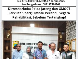 Dirresnarkoba Polda Jateng dan GMOCT Perkuat Sinergi: Imbau Pecandu Segera Rehabilitasi, Sebelum Tertangkap!