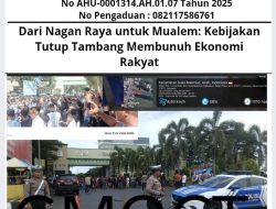 Dari Nagan Raya untuk Mualem: Kebijakan Tutup Tambang Membunuh Ekonomi Rakyat