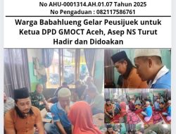 Warga Babahlueng Gelar Peusijuek untuk Ketua DPD GMOCT Aceh, Asep NS Turut Hadir dan Didoakan