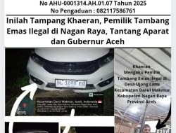 Inilah Tampang Khaeran, Pemilik Tambang Emas Ilegal di Nagan Raya, Tantang Aparat dan Gubernur Aceh
