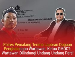 Polres Pemalang Terima Laporan Dugaan Penghalangan Wartawan, Ketua GMOCT: Wartawan Dilindungi Undang-Undang Pers!