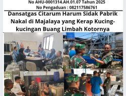 Dansatgas Citarum Harum Sidak Pabrik Nakal di Majalaya yang Kerap Kucing-kucingan Buang Limbah Kotornya