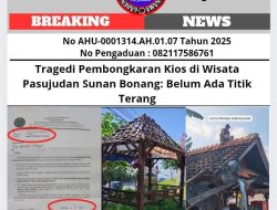Tragedi Pembongkaran Kios di Wisata Pasujudan Sunan Bonang: Belum Ada Titik Terang