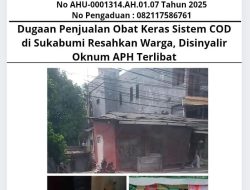 Dugaan Penjualan Obat Keras Sistem COD di Sukabumi Resahkan Warga, Disinyalir Oknum APH Terlibat