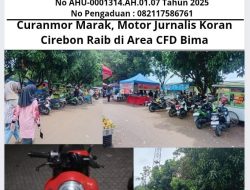 Curanmor Marak, Motor Jurnalis Koran Cirebon Raib di Area CFD Bima