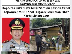Kapolres Sukabumi AKBP Samian Respon Cepat Laporan GMOCT Soal Dugaan Penjualan Obat Keras Sistem COD