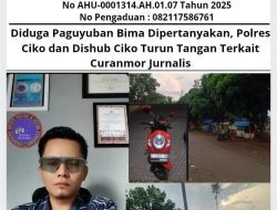Diduga Paguyuban Bima Dipertanyakan, Polres Ciko dan Dishub Ciko Turun Tangan Terkait Curanmor Jurnalis