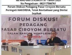Forum Diskusi Pedagang Pasar Ciroyom Bersatu Peringati HAKORDIA, Tolak Revitalisasi yang Dinilai Sepihak