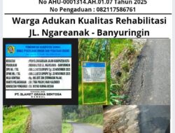 Warga Adukan Kualitas Rehabilitasi JL. Ngareanak – Banyuringin