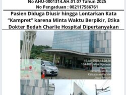 Pasien Diduga Diusir hingga Lontarkan Kata “Kampret” karena Minta Waktu Berpikir, Etika Dokter Bedah Charlie Hospital Dipertanyakan
