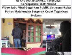 Video Sabu Viral Gegerkan Publik, Satresnarkoba Polres Majalengka Bergerak Cepat Tegakkan Hukum
