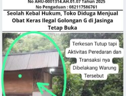 Seolah Kebal Hukum, Toko Diduga Menjual Obat Keras Ilegal Golongan G di Jasinga Tetap Buka