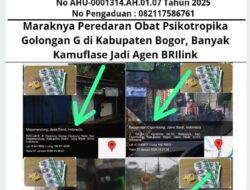 Maraknya Peredaran Obat Psikotropika Golongan G di Kabupaten Bogor, Banyak Kamuflase Jadi Agen BRIlink