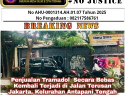 Penjualan Tramadol Secara Bebas Kembali Terjadi di Jalan Terusan Jakarta, Kelurahan Antapani Tengah